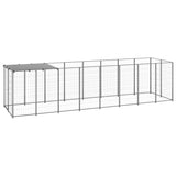 Vidaxl Dog Kennel 4.84 m² Steel silver colored