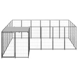 Vidaxl Dog Kennel 8,47 m² stål svart