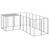 Vidaxl Dog Kennel 4.84 m² Steel silver colored