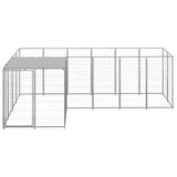 Vidaxl Dog Kennel 4.84 m² Steel silver colored