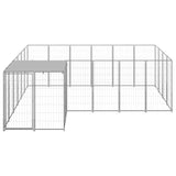 Vidaxl Dog Kennel 8,47 m² stål sølvfarget