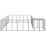 Vidaxl Dog Kennel 15.73 m² Steel Black