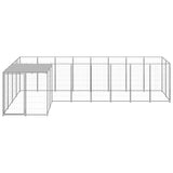 Vidaxl Dog Kennel 6.05 m² Acciaio Argento colorato