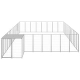 Vidaxl Dog Kennel 30.25 m² Steel silver colored