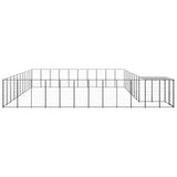 VidaXL Dog Kennel 31.46 m² Steel Black