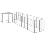 Vidaxl Dog Kennel 7.26 m² Acciaio in argento colorato