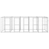 Vidaxl Dog Kennel 12.1 m² Galvanized Steel