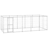 Vidaxl Dog Kennel 12.1 m² Galvanized Steel