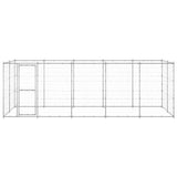 Vidaxl Dog Kennel 12.1 m² Galvanized Steel