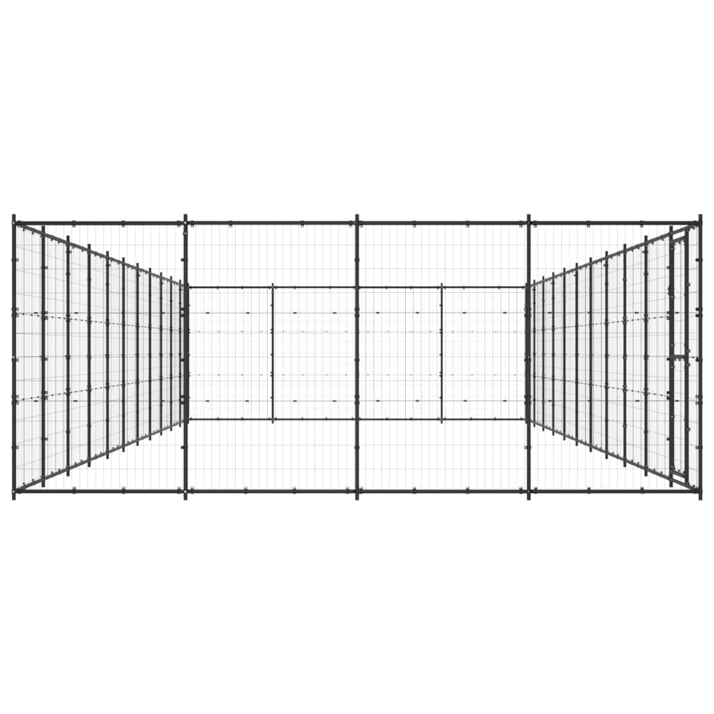 Vidaxl Dog Kennel 53,24 m² stål