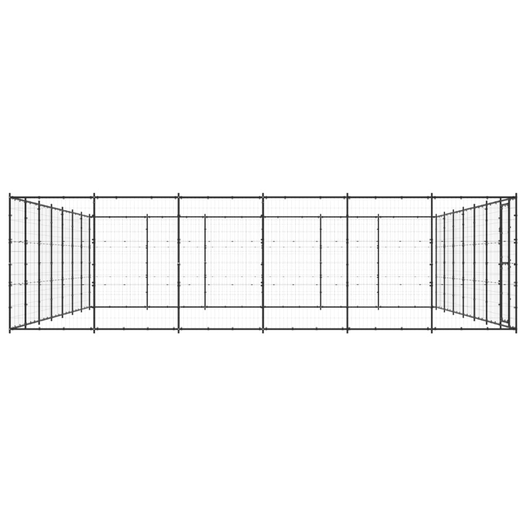 Vidaxl hundkennel 50,82 m² stål