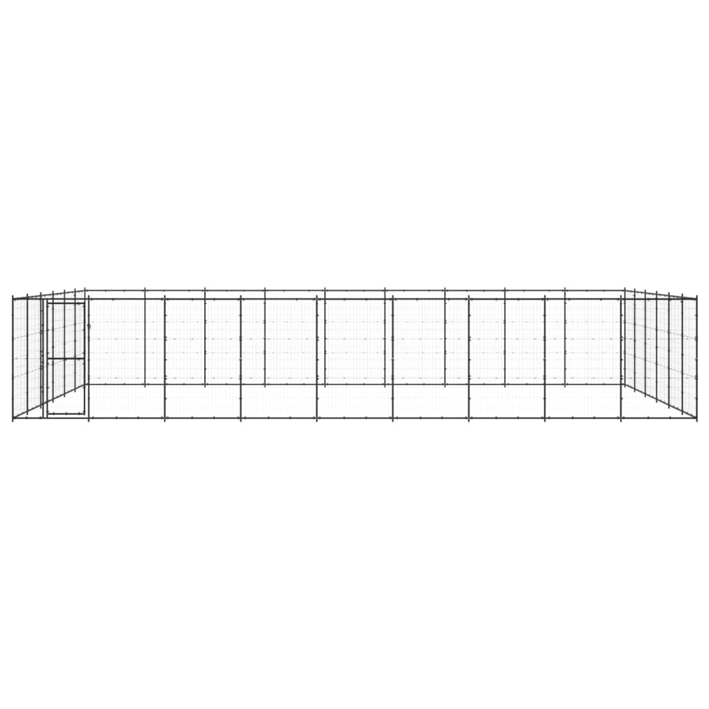 Vidaxl Dog Kennel 65,34 m² stål