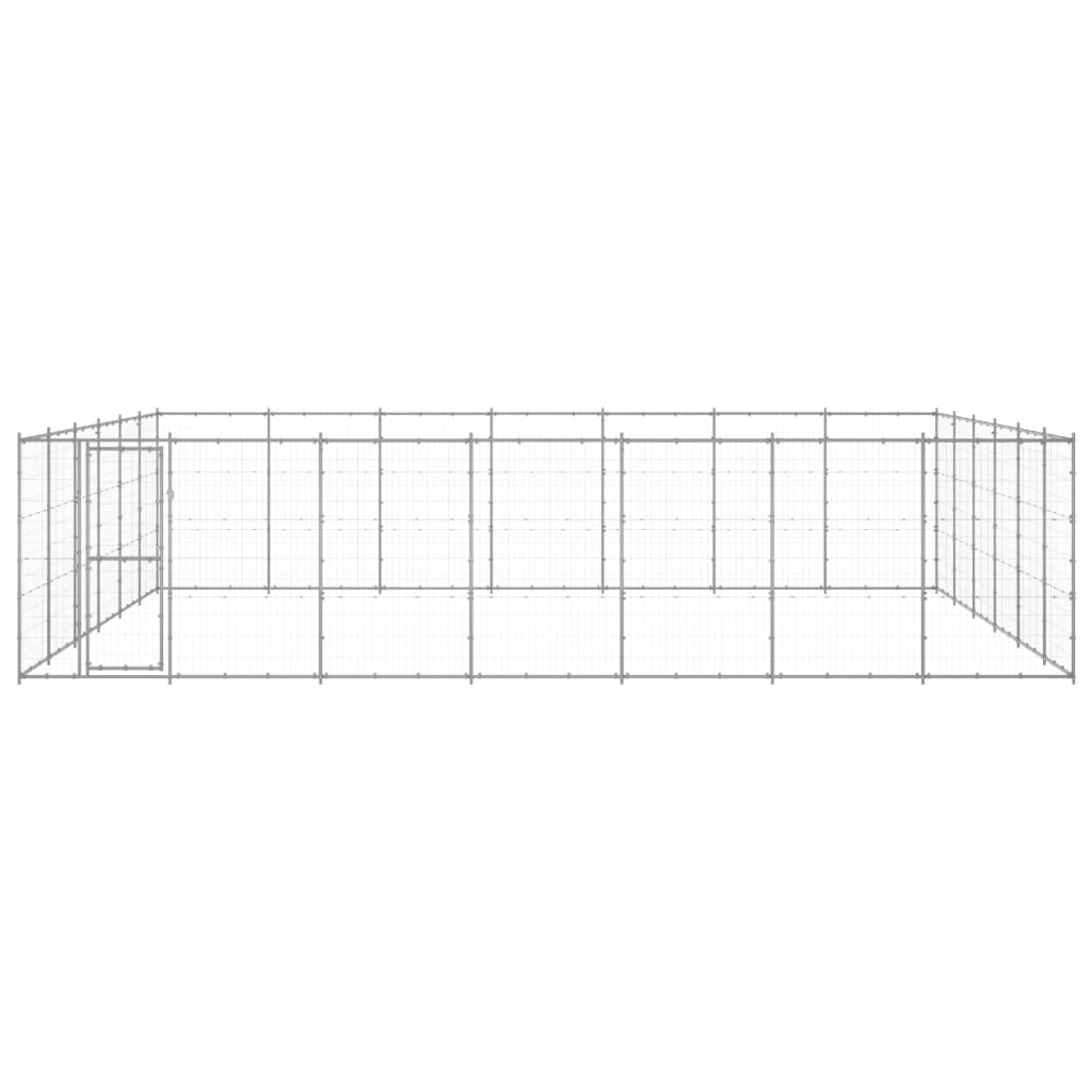 Vidaxl Dog Kennel 50,82 m² acier galvanisé