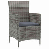 Vidaxl tuinstoelen 2 st met kussens poly rattan grijs