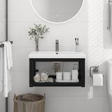 Vidaxl wastafelframe wandgemonteerd 59x38x31 cm ijzer zwart