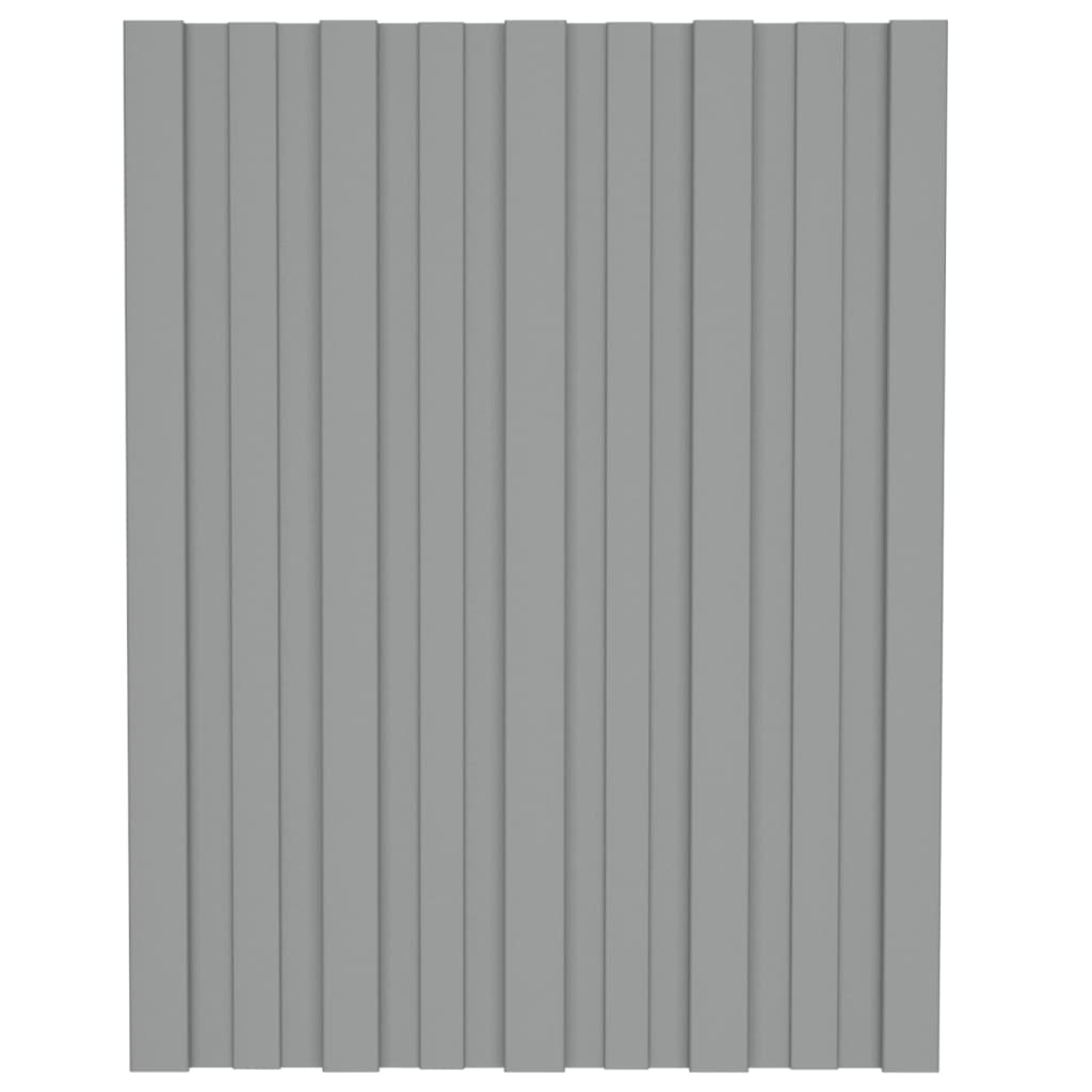 Střešní panely Vidaxl 12 ST 60x45 cm Galvanizovaná ocel šedá