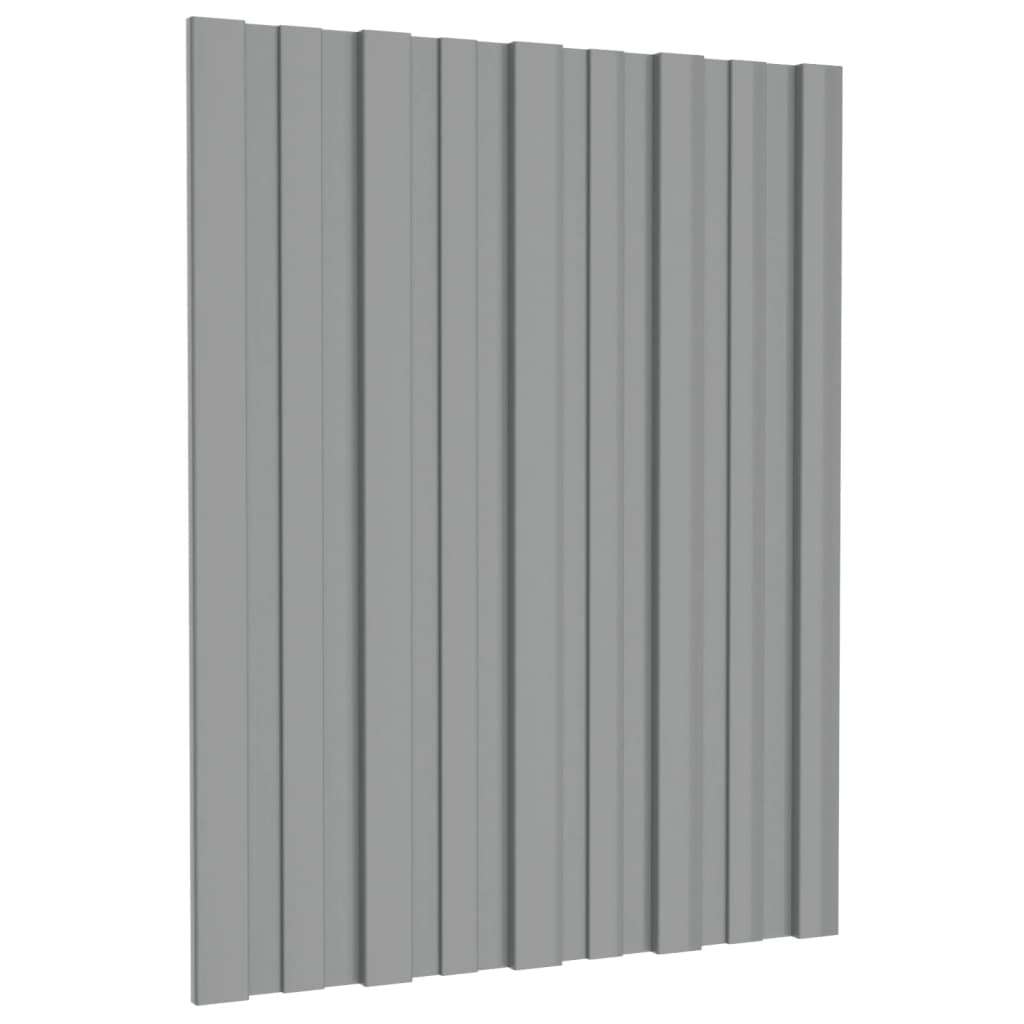 Střešní panely Vidaxl 12 ST 60x45 cm Galvanizovaná ocel šedá