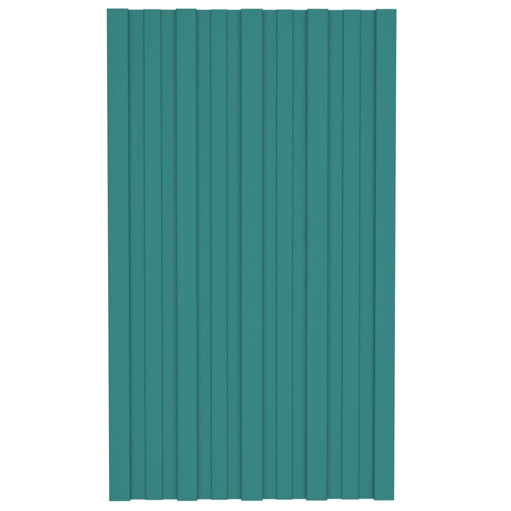 VidaXL roof panels 12 st 80x45 cm galvanized steel green