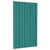 VidaXL roof panels 12 st 80x45 cm galvanized steel green