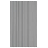 Vidaxl Dach Panels 12 st 80x45 cm galvaniséiert Stol Grey