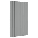 Vidaxl Dach Panels 12 st 80x45 cm galvaniséiert Stol Grey