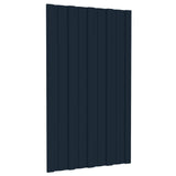 Vidaxl Roof Panels 12 St 80x45 cm galvanisert stål Antracitt -farget