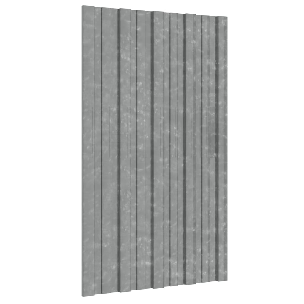 Střešní panely Vidaxl 12 ST 80x45 cm Galvanizované ocelové stříbrné barvy