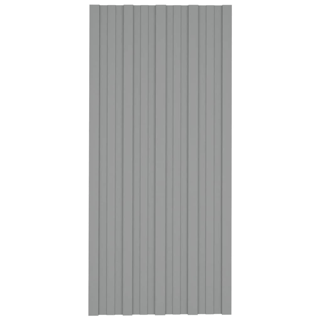 Vidaxx panneaux de toit 12 pcs 100x45 cm acier galvanisé gris