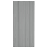 Vidaxx panneaux de toit 12 pcs 100x45 cm acier galvanisé gris