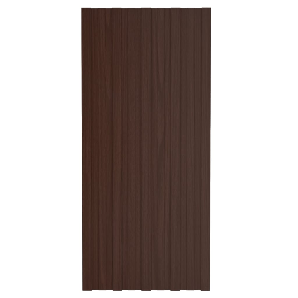 VidaXL roof panels 12 st 100x45 cm galvanized steel brown