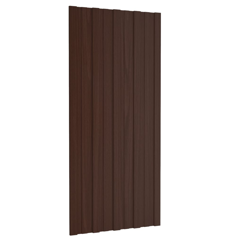 VidaXL roof panels 12 st 100x45 cm galvanized steel brown