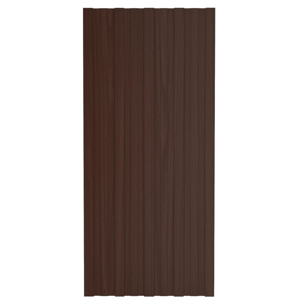 Carreaux de toit vidaxl 36 PCS 100x45 cm en acier galvanisé marron en acier