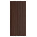 Carreaux de toit vidaxl 36 PCS 100x45 cm en acier galvanisé marron en acier