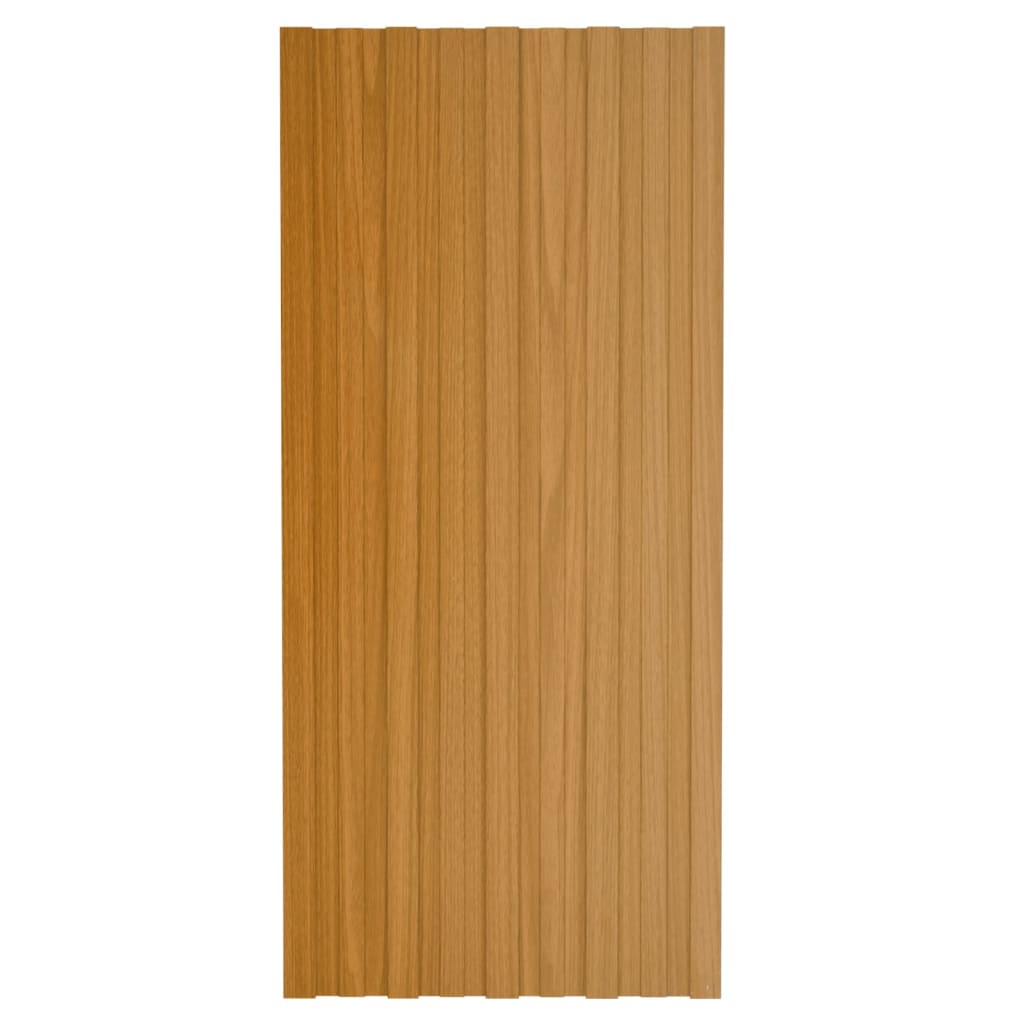 VIDAXL -Dachpaneele 12 ST 100x45 cm verzinktes Stahl Holz Holz