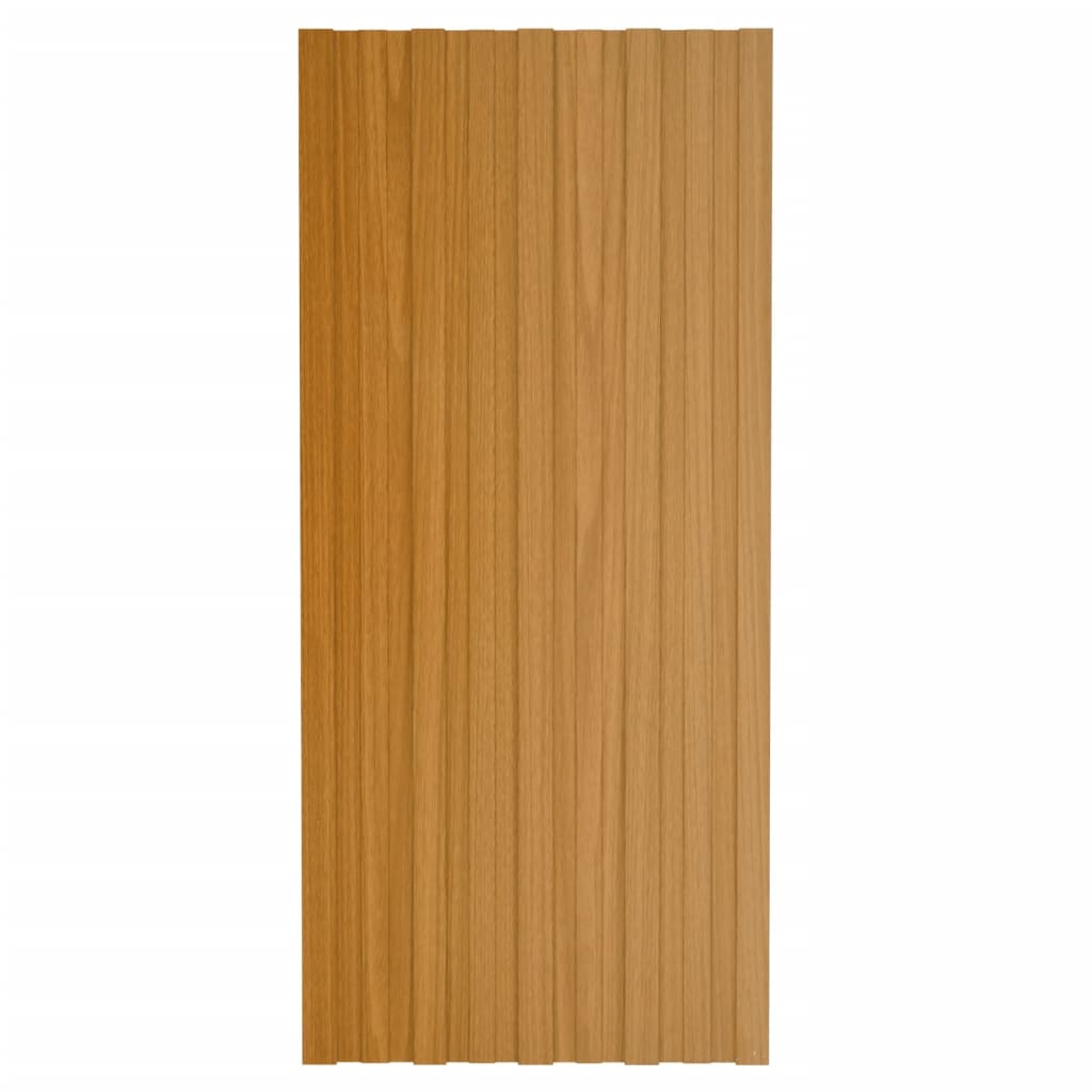 VIDAXL -Dachpaneele 36 ST 100x45 cm verzinktes Stahl hellholz Holz