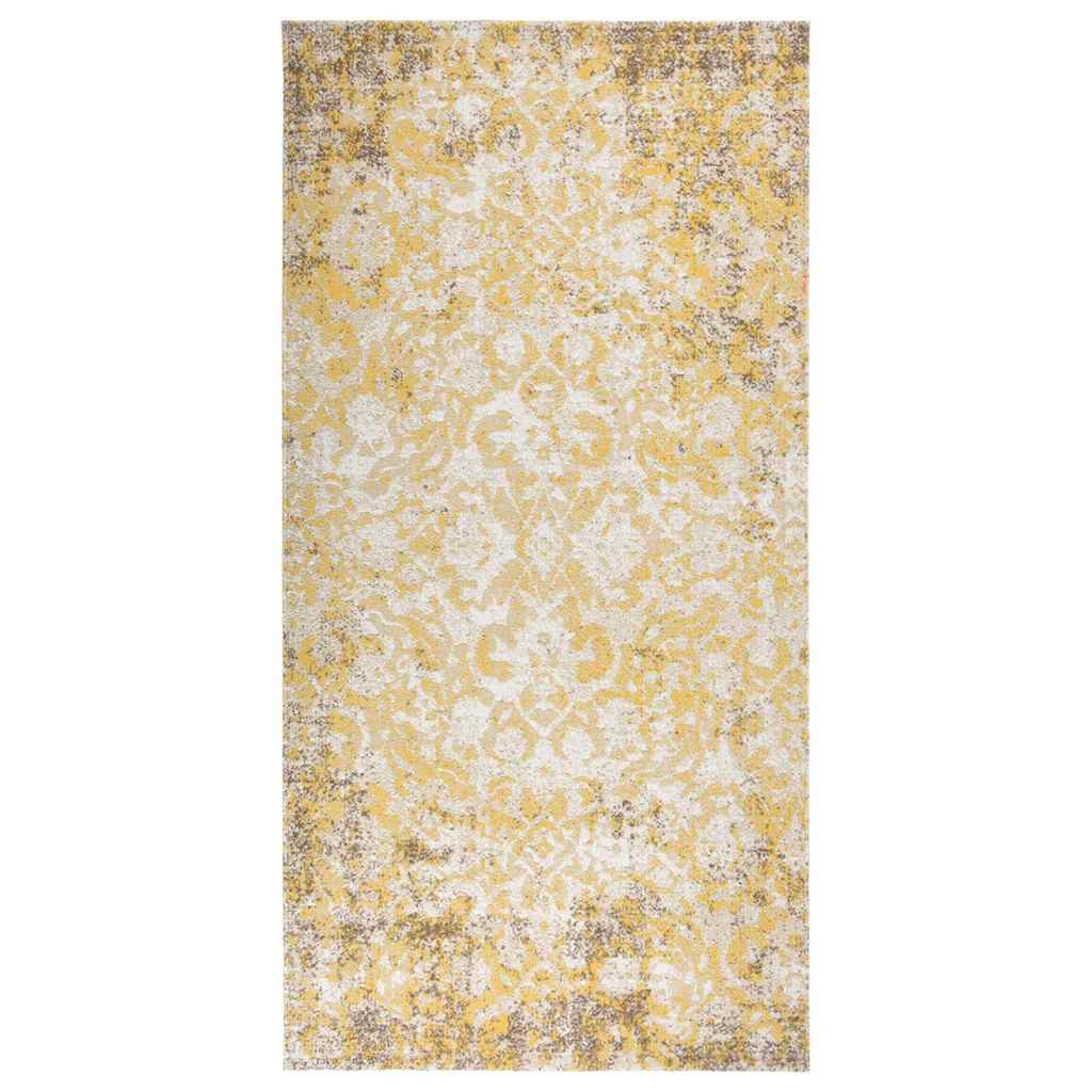 Vidaxl extérieur tapis plat tissé 100x200 cm jaune