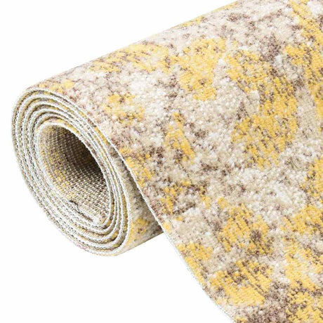 Vidaxl extérieur tapis plat tissé 100x200 cm jaune
