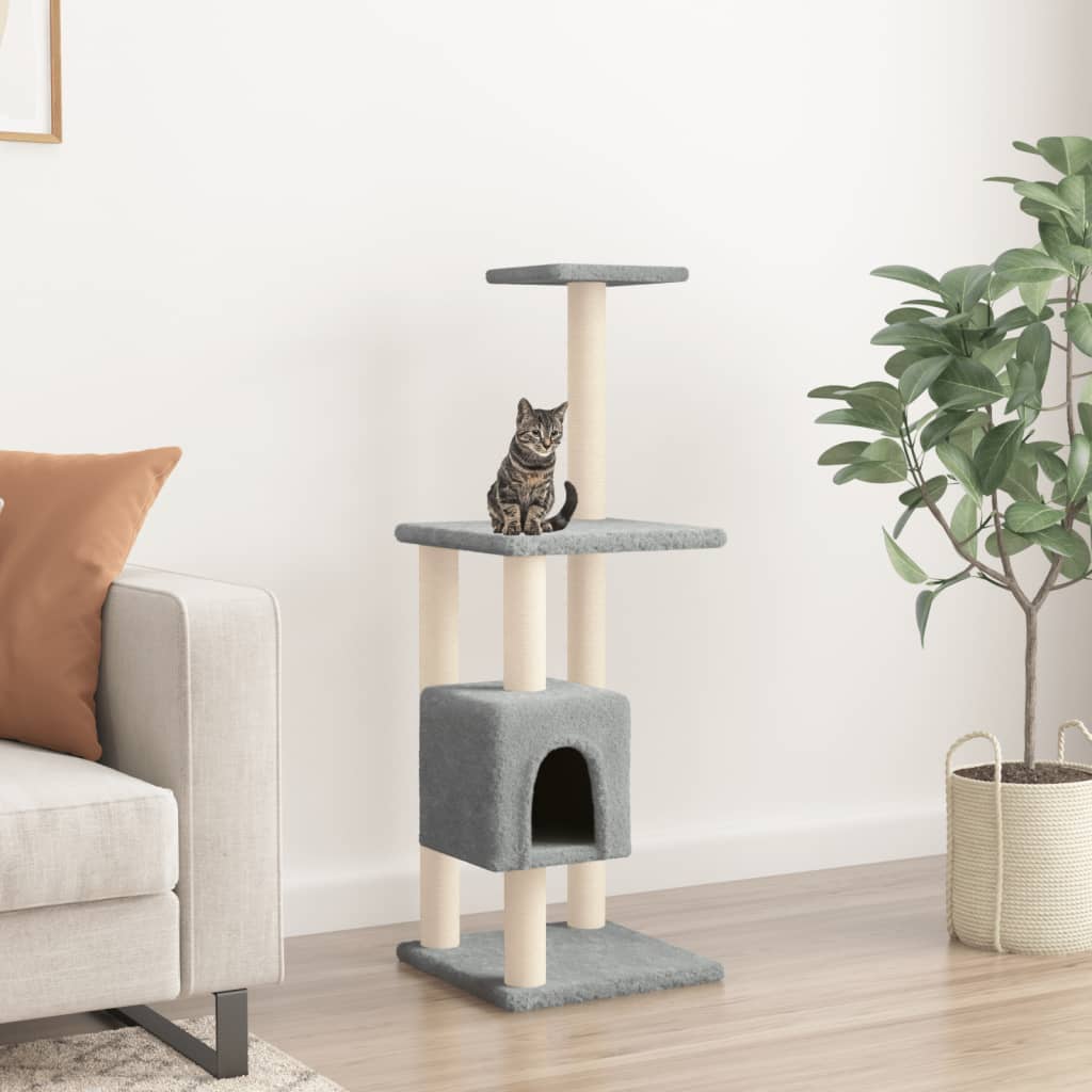 Vidaxl Cat Grakeding Post con graffi di sisal 104 cm grigio chiaro