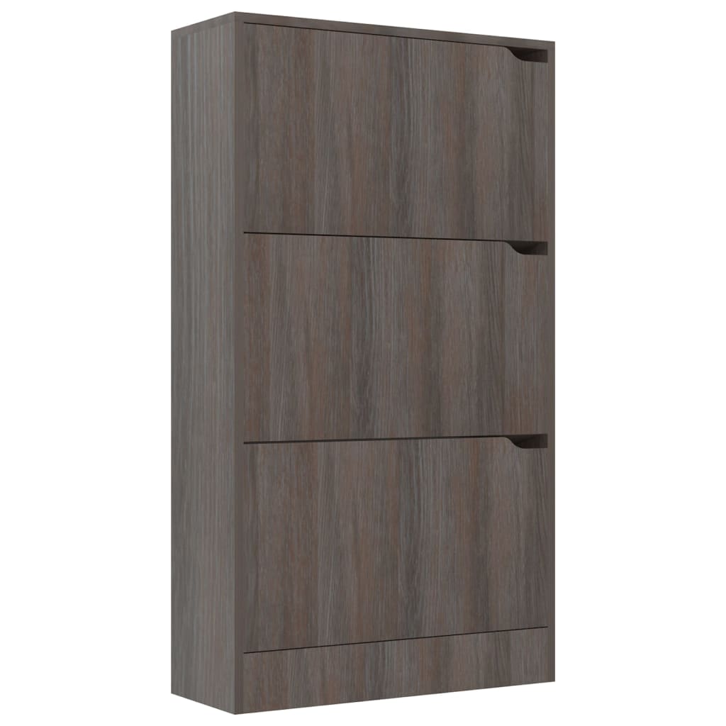 Vidaxl Shoe Cabinet 3 Doors 59x24x105 cm Forarbejdet træ sonoma eg