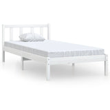 Vidaxl bedframe massief grenenhout wit 100x200 cm