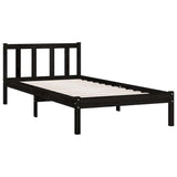 Vidaxl bedframe massief grenenhout zwart 100x200 cm