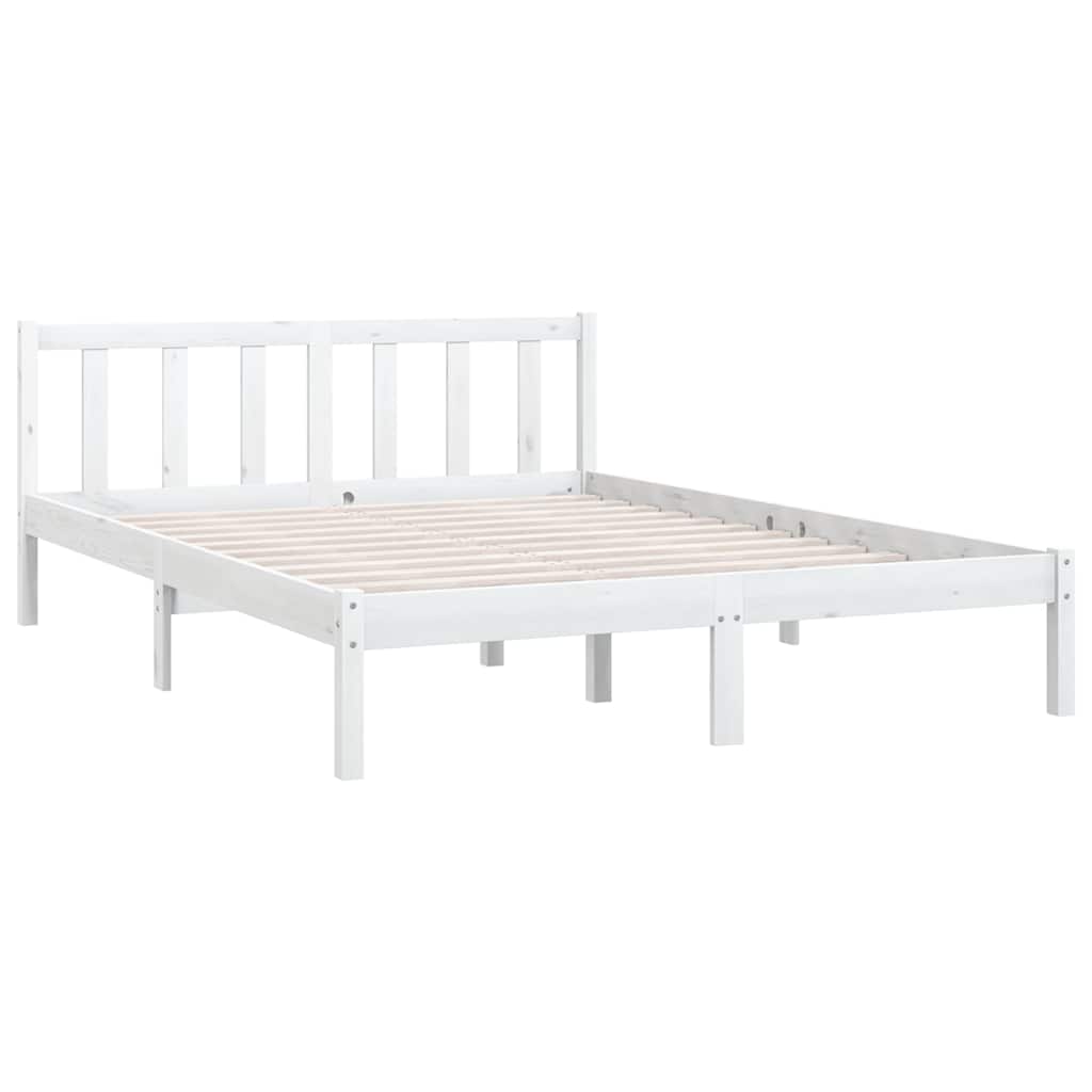 Vidaxl bedframe massief grenenhout wit 120x200 cm
