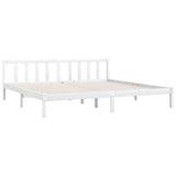 Vidaxl bedframe massief grenenhout wit 200x200 cm