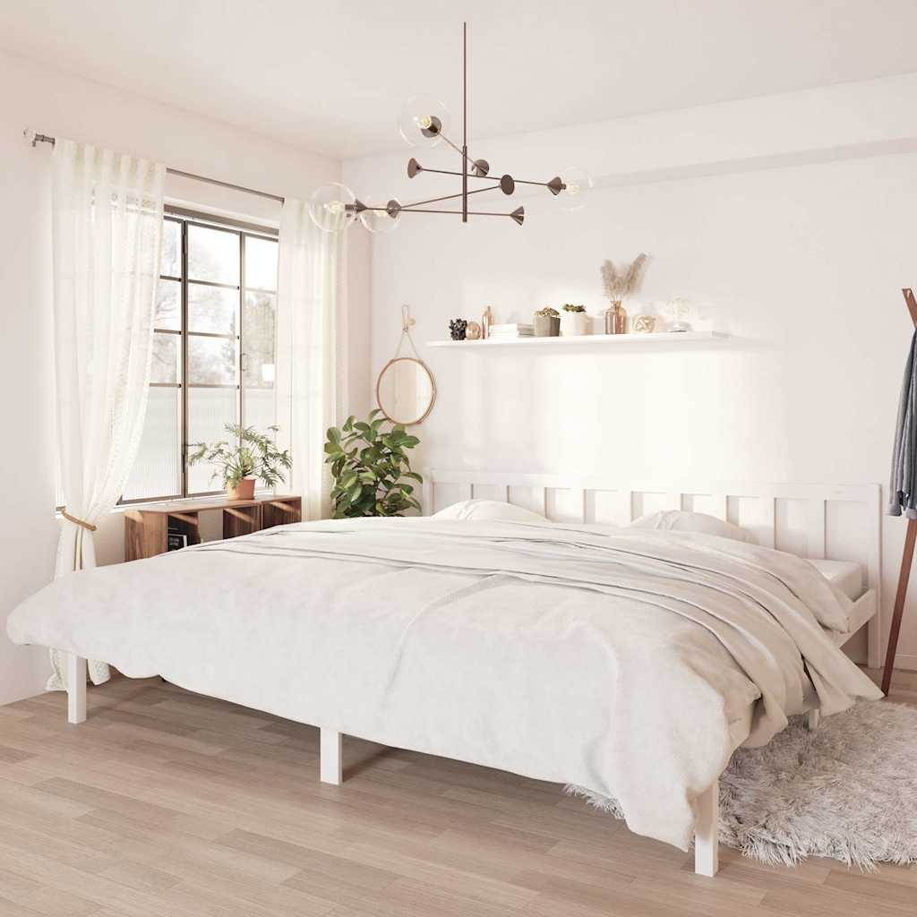 Vidaxl bedframe massief grenenhout wit 200x200 cm