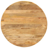 Vidaxl eettafel ø110x78 cm massief mangohout en staal