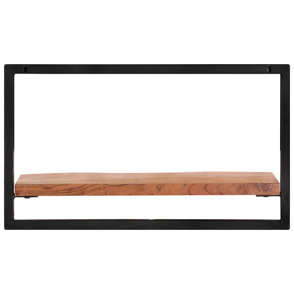 Vidaxl wandschappen 2 st 60x25x35 cm massief acaciahout en staal