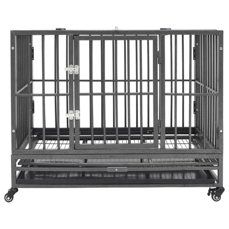 Vidaxl Dog Bank avec roues 92x62x76 cm en acier