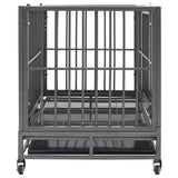 Vidaxl Dog Bank avec roues 92x62x76 cm en acier
