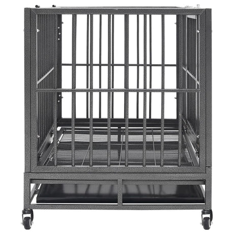 Vidaxl Dog Bank avec roues 92x62x76 cm en acier