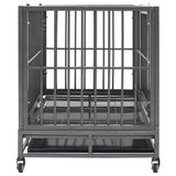 Vidaxl Dog Bank with wheels 102x72x85 cm steel